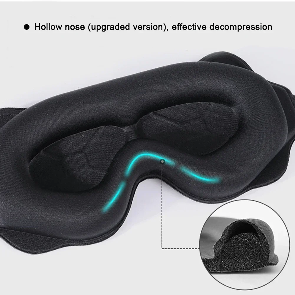 3D Sleeping Mask Memory Foam Block Out Light Sleep Mask Eye Shade Blindfold for Eye Sleep Masker Sleeping Aid Face Mask Eyepatch