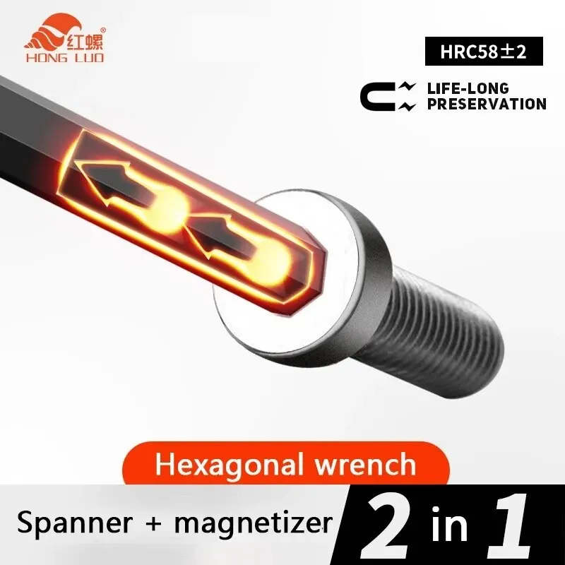 9Pcs/set Magnetic Wrench Double-End L Type Hex Wrench Set Allen Key Hexagon Flat Ball Torx Star Head Spanner Key Set Hand Tools