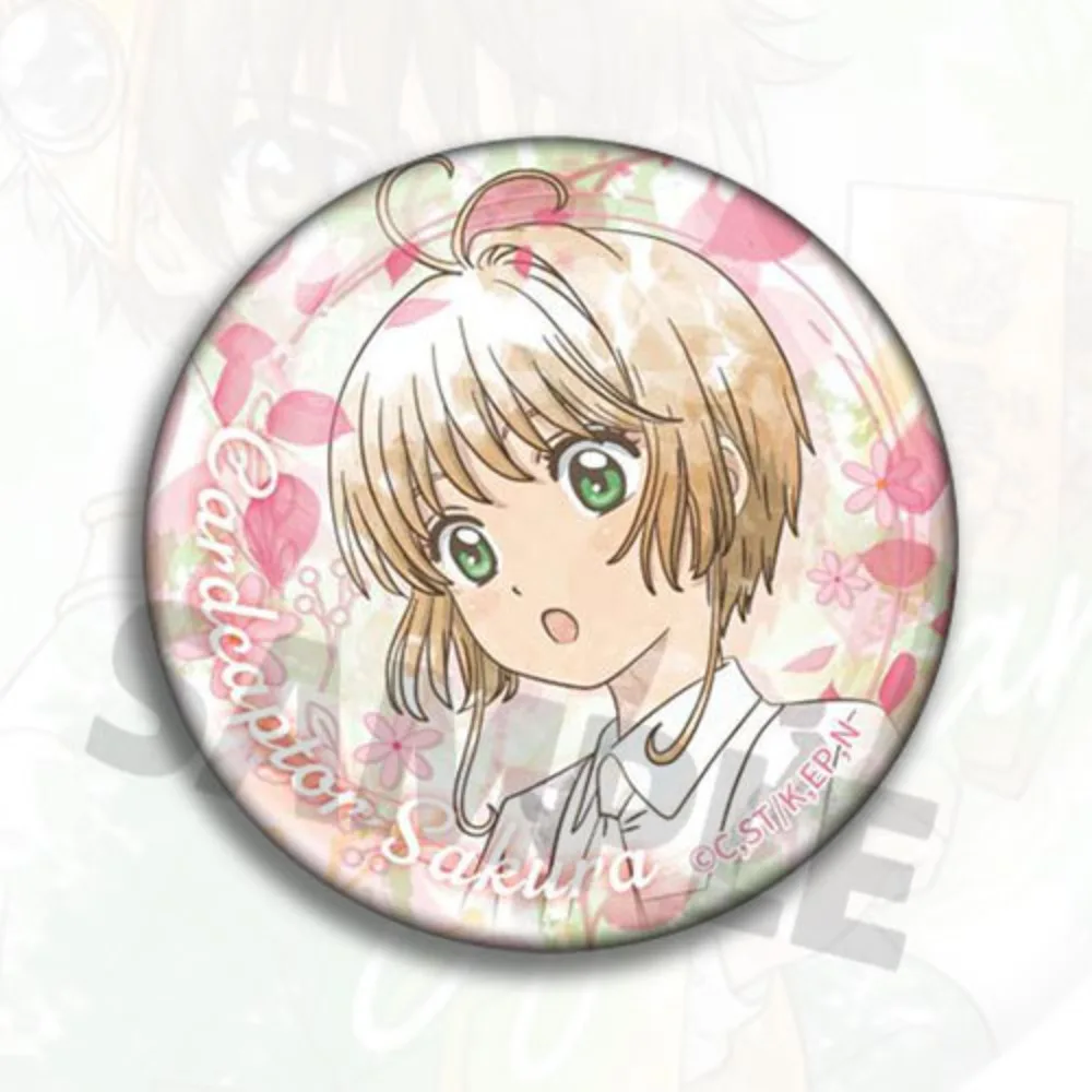 Popular Anime Badge 58MM Peripheral Cartoon Figure Li Syaoran Kinomoto Fujitaka Cosplay Pins Jewelry Gifts for Fans Souvenir