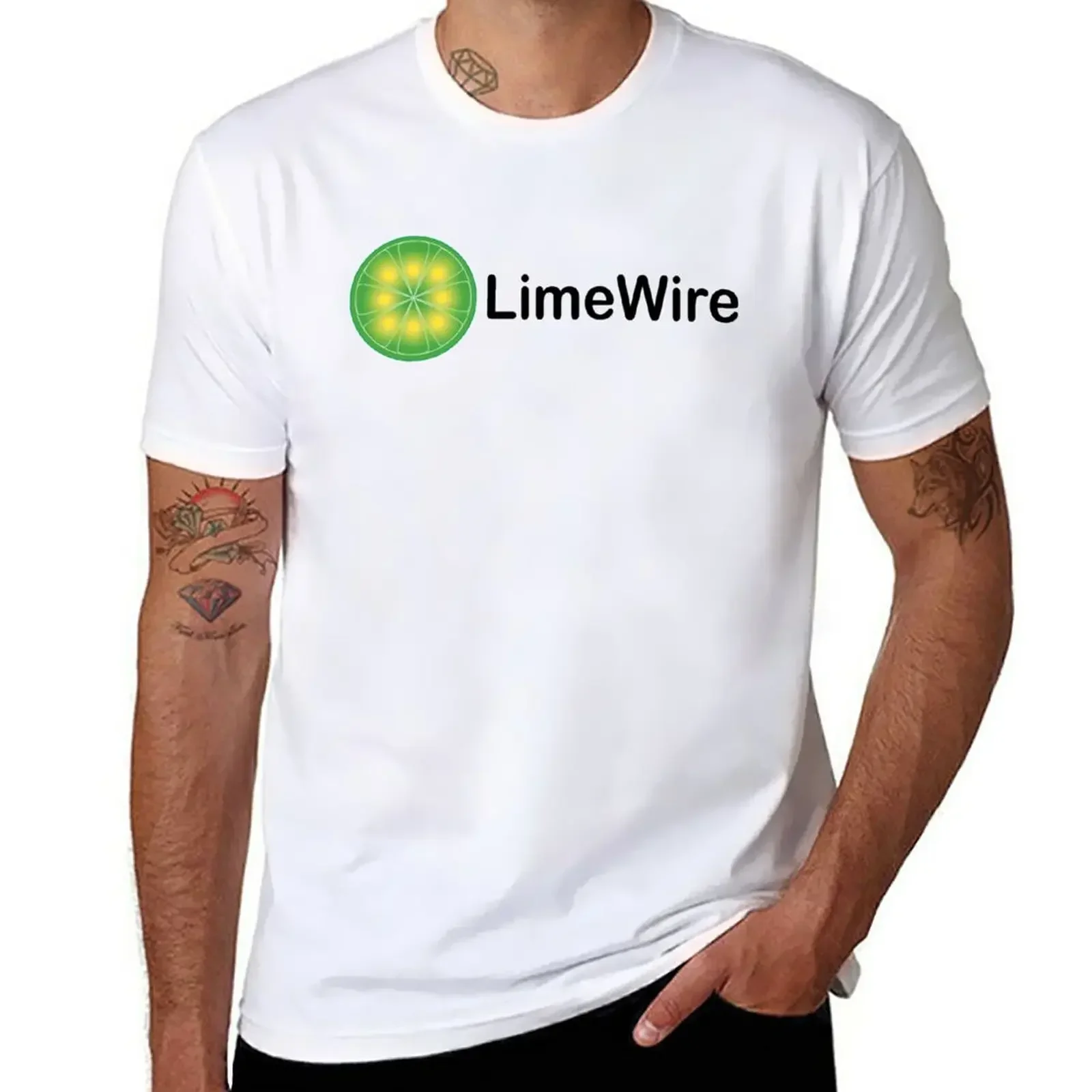 Limewire t-shirt - retro, Kazaa, Napster, startups, '90s T-Shirt sweat funny t shirt mens casual stylish Male fashion Hot Sale