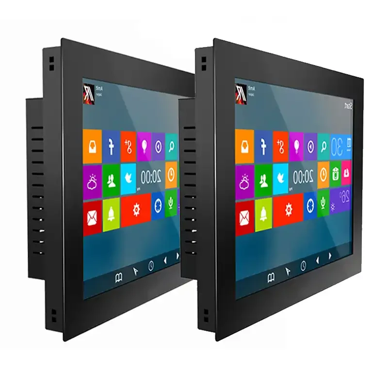 OEM/ODM IP67 Industrielle 12 zoll Display Kleine Eingebetteten Alle In Einem Touchscreen Rahmenlose Panel PC