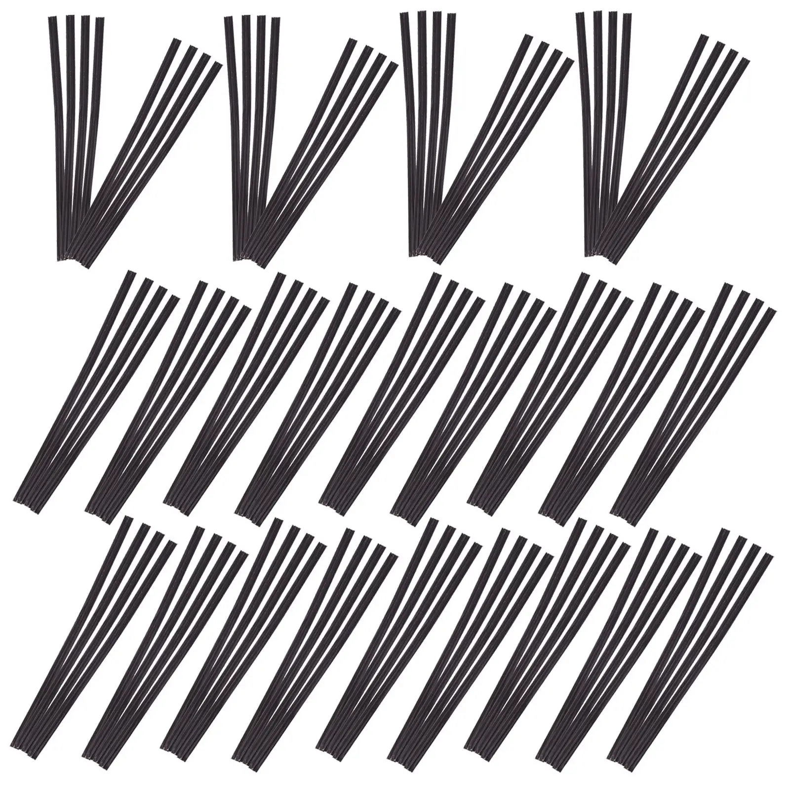 Metallic bag ties for kids party organizers to keep bags securely closed 10cm black PET+aluminum 800 pcs
