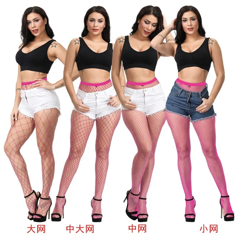 Chaussettes en plastique pour femmes, collants en filet de cryptage des orteils, chaussettes de marée de célébrités d'internet, petit filet moyen surélastique grand