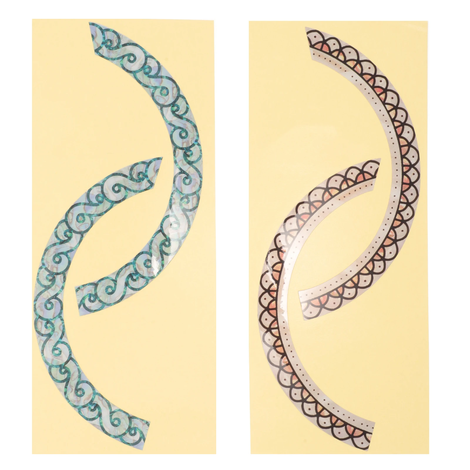

2pcs Guitar Hole Stickers Decorative Soundhole Rosette Decals PVC Guitar Sticker Material For Acoustic Guitars