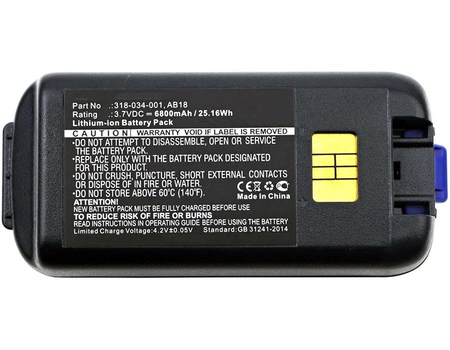 Barcode Scanner Battery For Intermec CK3, CK3A, CK3C, CK3C1, CK3N, CK3N1, CK3R, CK3X, 318-033-001 318-034-001 AB17 AB18