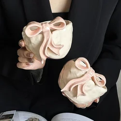 Exquisite 3D Bow Ceramic Bowl, Ceramic Pink Yogurt Bowl,Breakfast Bowl Korean Tableware Plate Coffee Cup Fruit Salad Bowl Plate