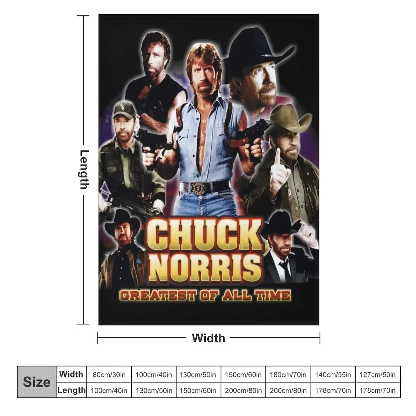 Chuck Norris GOAT Throw Blanket Soft Big Heavy Luxury Blankets