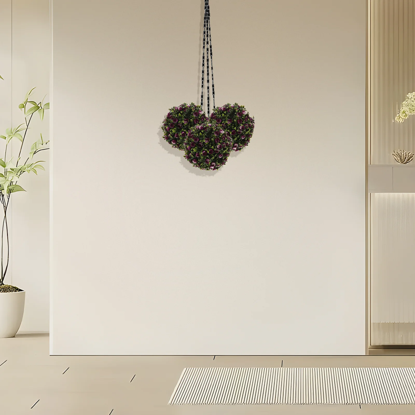 

Artificial Topiary Ball Lifelike Plastic Decorative Round Plant Ball for Wedding Party Home Indoor Outdoor Decor