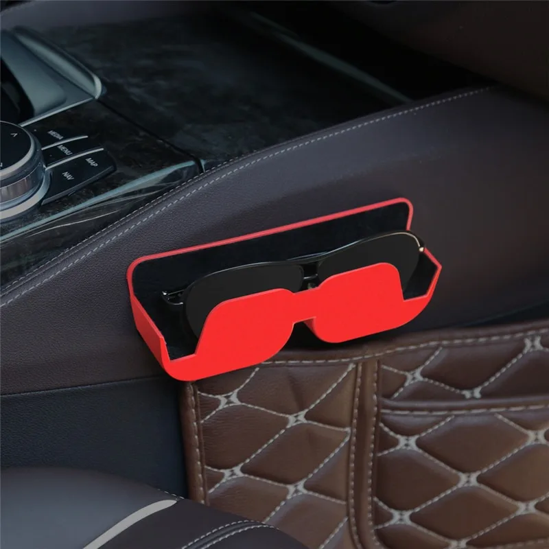 Car Sunglass Holder, Adhesive Glasses Hanger for Car Interior, Large Capacity Eyeglasses Organizer on Dashboard, Auto Clip