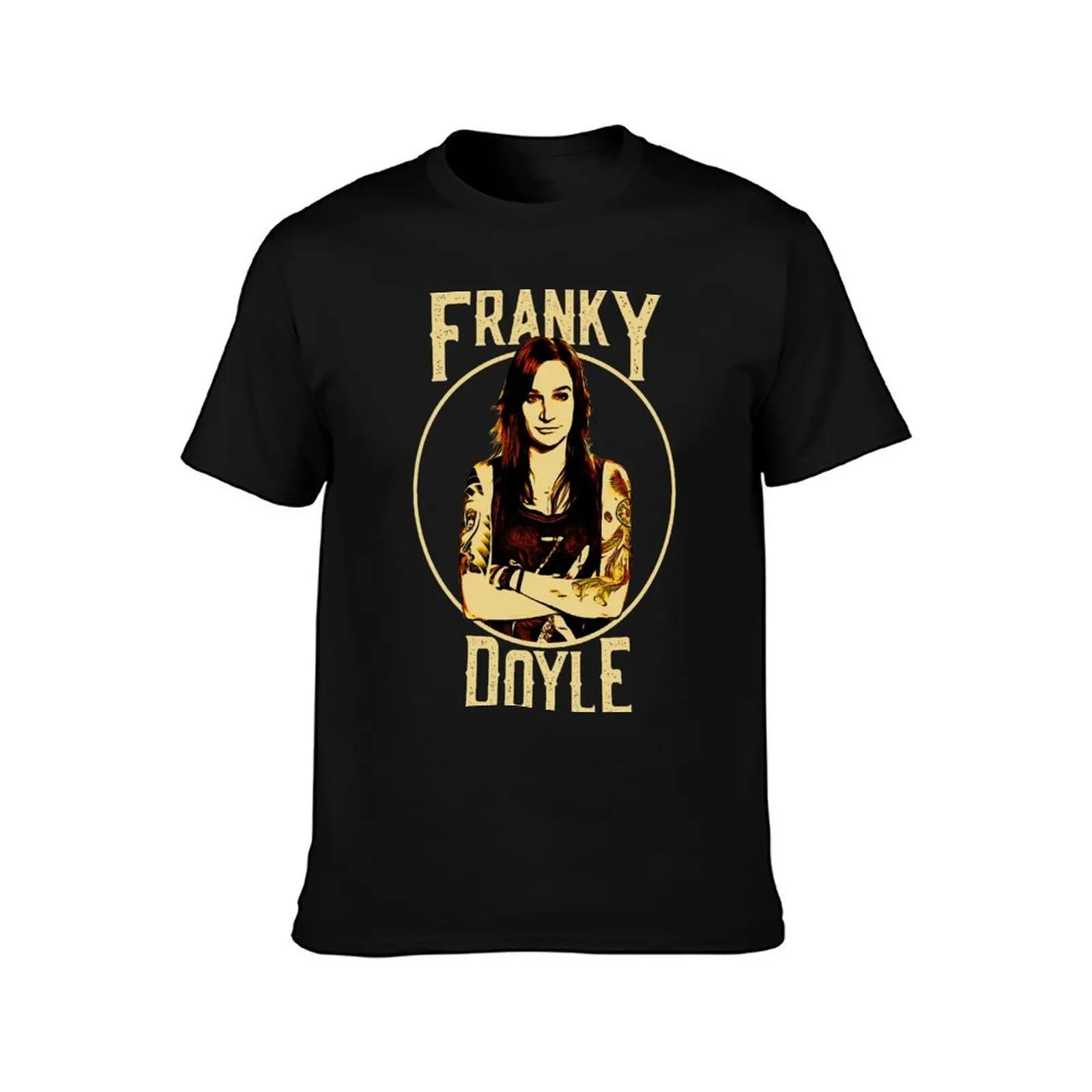 DOYLE POSE T-Shirt, Summer Casual Cotton Tee, Oversized Streetwear Tops, Vintage Graphic Print, Loose Fit Short Sleeve