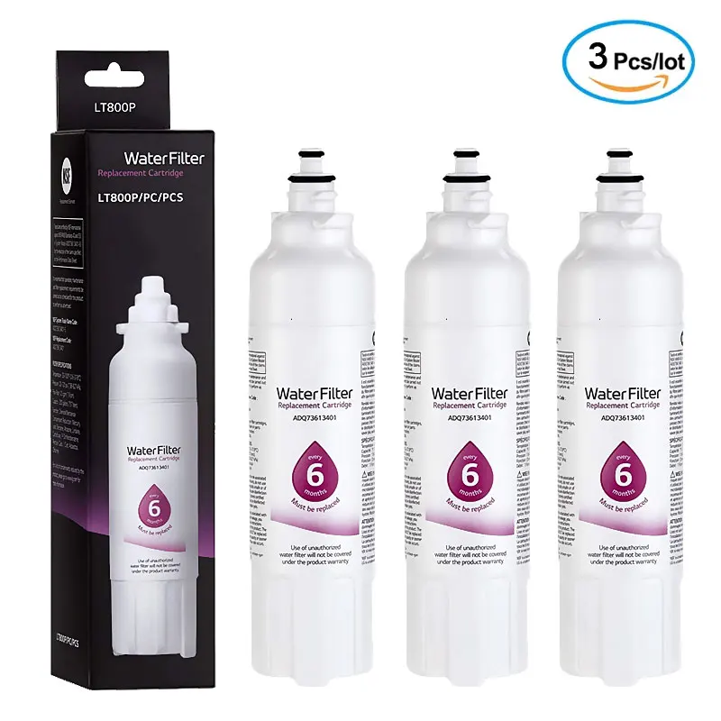 Reemplazo del filtro purificador de agua para refrigerador LG LT800P, ADQ73613401, ADQ73613408 o ADQ75795104, 3 unidades por lote