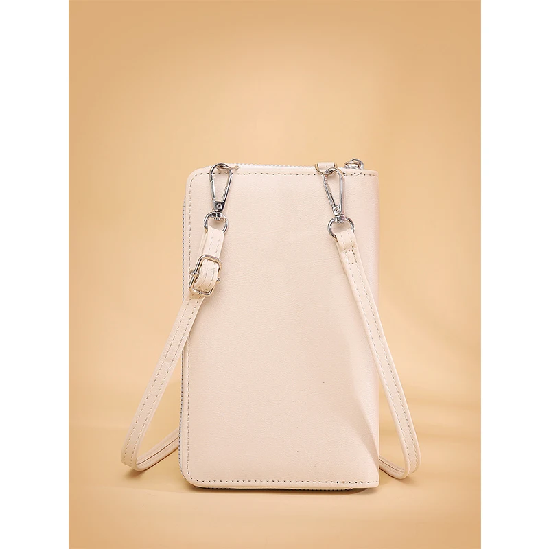 2024 new mobile phone bag, women’s crossbody bag, shoulder bag, fashionable large-capacity storage bag, metal pearl decoration,