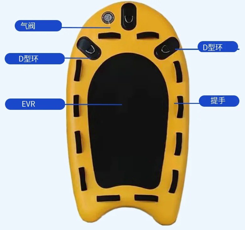 Inflatable PVC Rescue Board Jet Ski Sled-Waterproof & High Strength For Lakes & Rivers-Unisex