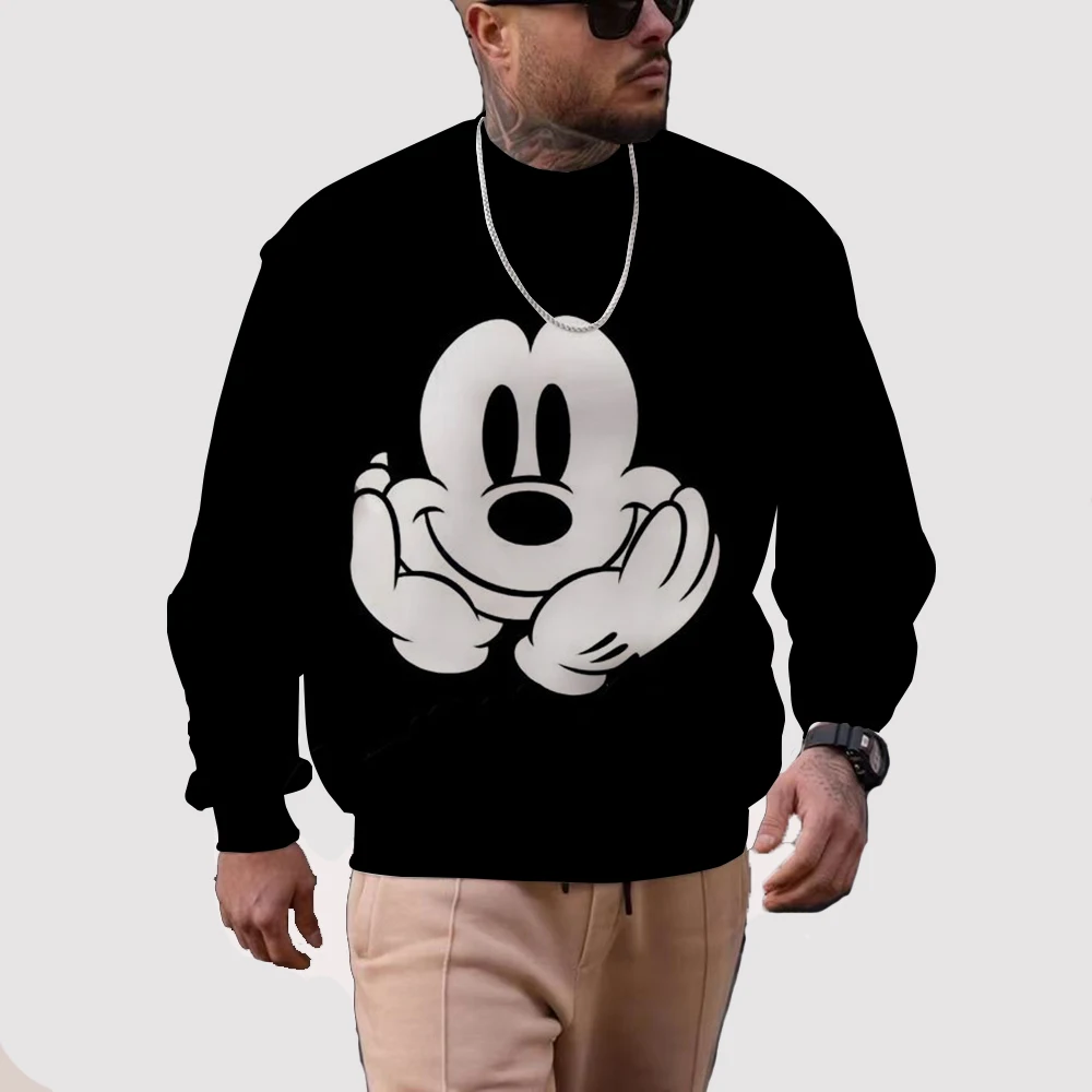 Disney Minnie Mouse Sweatshirt Women's Spring Fashion Boy Girl Kids Anime Hoodies 3D Printed Autumn Casual Men Hoodie