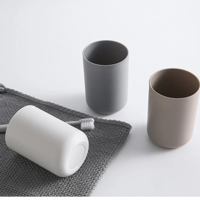 

Durable Plastic Toothbrush Cups Unbreakable Drinking Mugs Brushing Cups for Home Kitchen Bathroom - Plastic Material