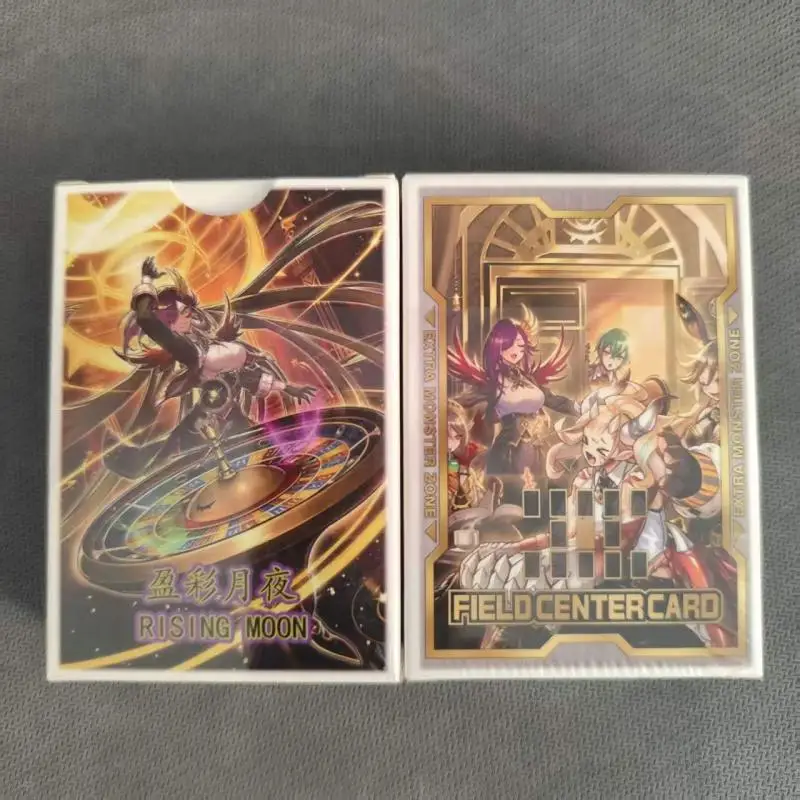Diy Yu-Gi-Oh! 55Pcs Rising Moon Deck Pot of Desires Triple Tactics Talent Sandwich Day Anime Game Collection Card Signature Card
