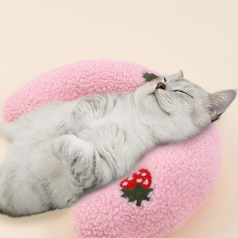 Little Pillow For Cats Neck Protector Deep Sleep Puppy U-Shaped Pillow Cat Pillow Kitten Headrest Dogs Sleeping Pillow Cat Toys