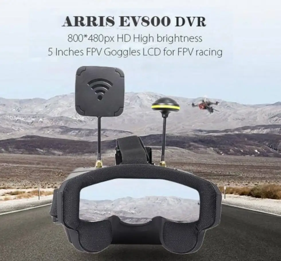 

Варифокальные очки 5,8G 40CH Diversity FPV с HD DVR 5-дюймовой видеогарнитурой 800*480 — только очки EV800D для FPV Drone RC Cars