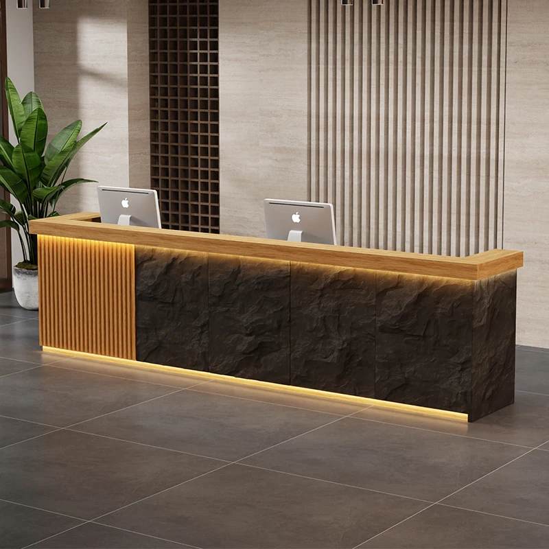 Luxury Office Reception Desks Counter Table Beauty Salon Reception Desks Chinese-style Bancone Per Negozio Salon Furniture