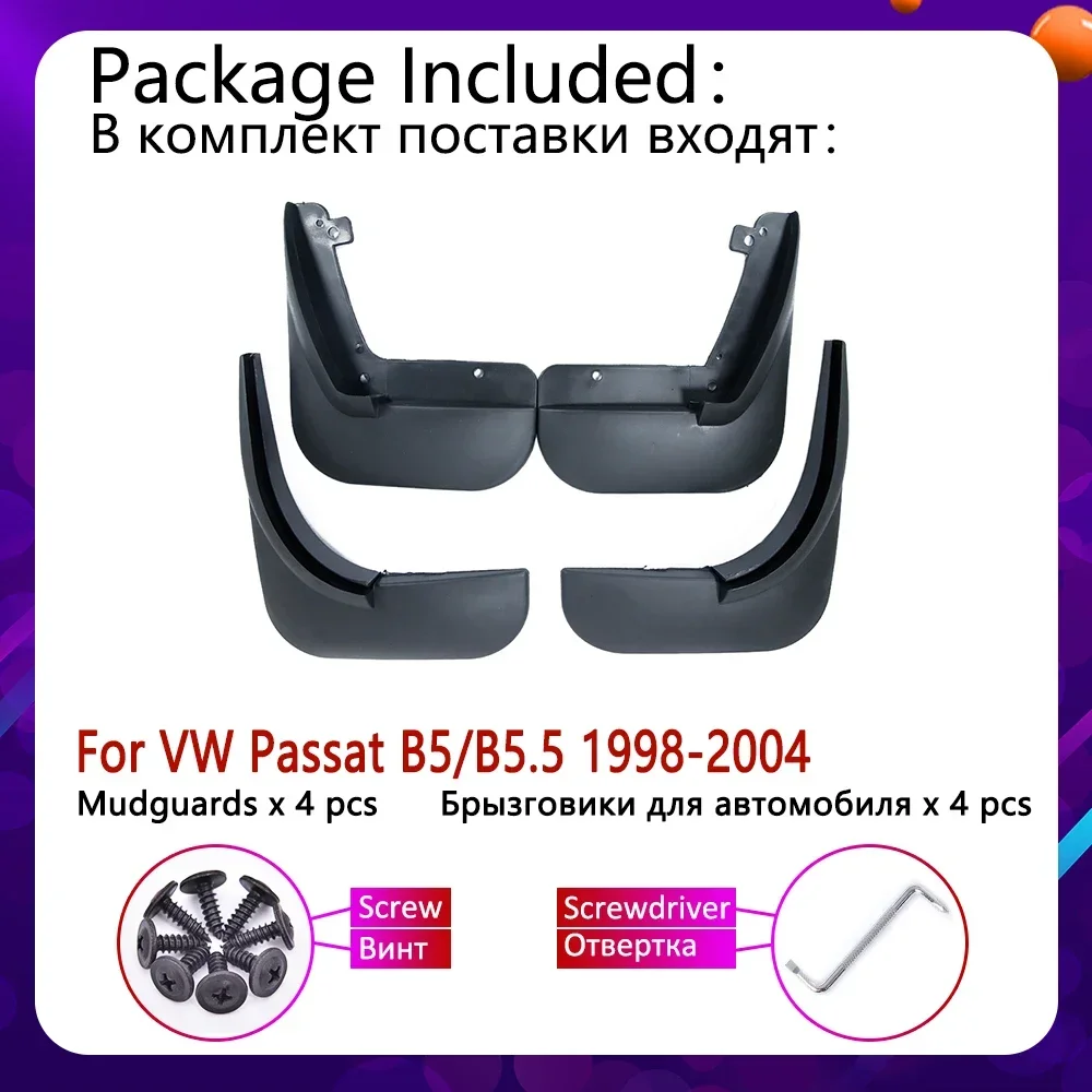 Mudflaps for Volkswagen VW Passat B5 B5.5 1998 1999 2000 2001 2002 2003 2004 Fender Mud Guard Splash Flaps Mudguard Accessories