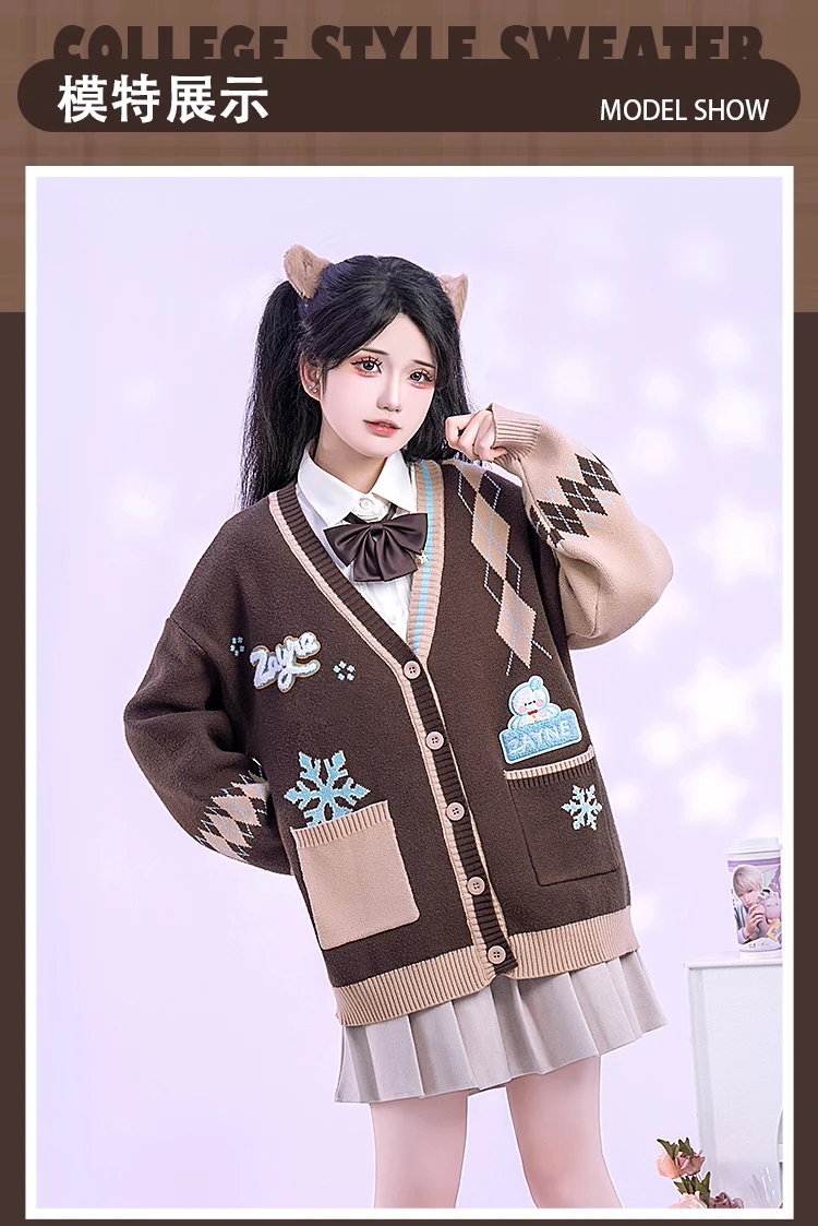 Zayne Cosplay Costume for Halloween Christmas Role Playing Party New Love and Deepspace sweater cute style popular cardigan