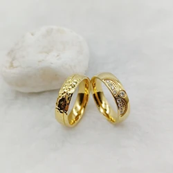 Designer 24k Gold Plated Rings Women Ladies Jewelry Fashion Woman Proposal Wedding Rings Bridal Couples New Arrival