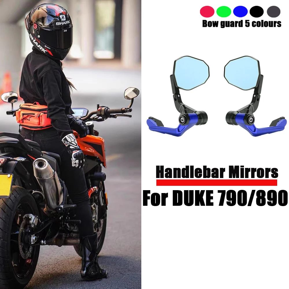 

Motorcycle Handlebars Rearview Mirrors For 790 Duke 890 Duke R Side Bar End Mirror Grip Guard Rod Sports Mirror Winglet Mirrors