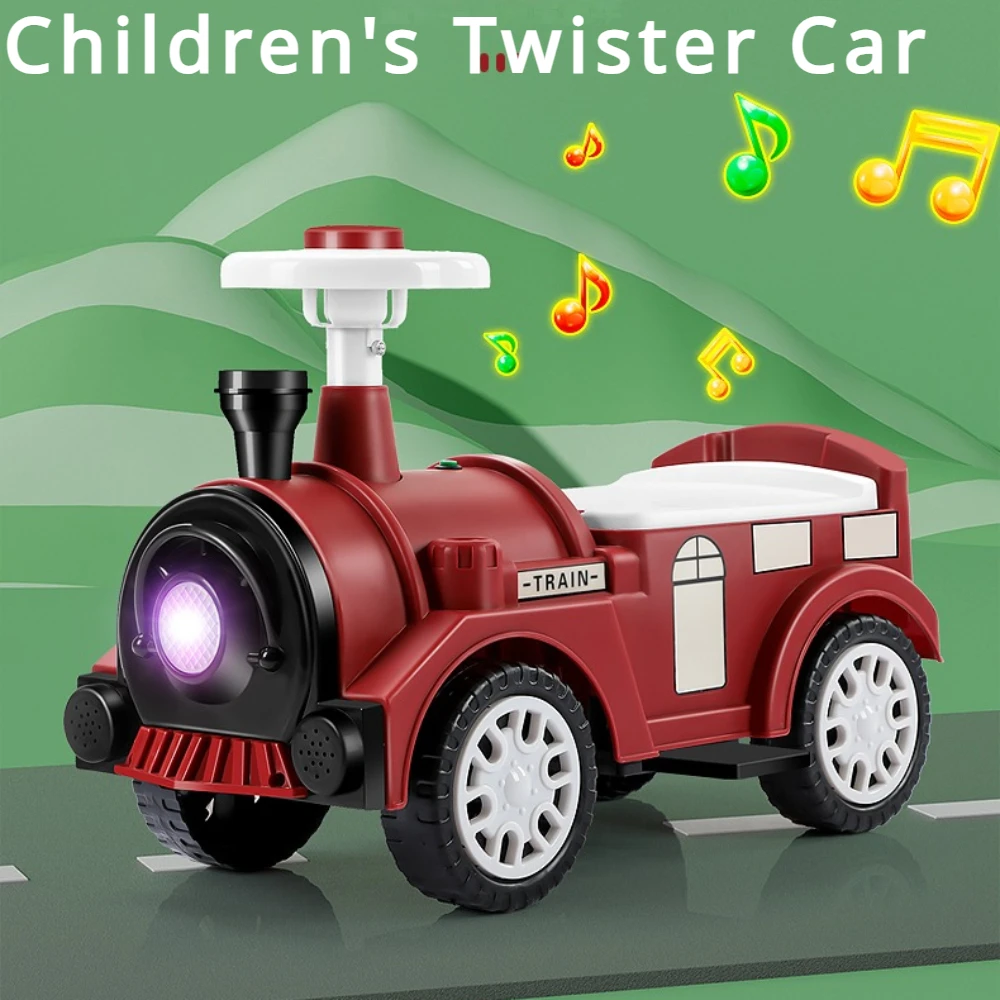 아이들을 위한 라이드 온 장난감 라이트와 음악이 있는 레트로 밸런스 바이크 밸런스 카 장난감 유아용 생일 선물 소년 소녀용