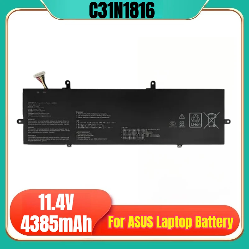 

Аккумулятор для ноутбука 11.4V 4385mAh C31N1816 для ASUS ZenBook Flip 13 UX362 UX362F Q326FA UX362FA UX362FA-2B Q326FA-BI7T13