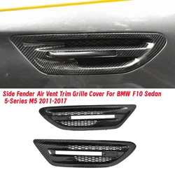 1Pair Car Side Fender Air Vent Trim Cover For BMW F10 Sedan 5-Series M5 2011-2017 Grille Outlet Frame