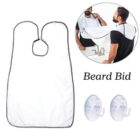 Yajukai Men'S Hair Catcher For Shaving 1Pcs Black Non-Stick Beard Bib Apron With Sticky Hooks Grooming Accessories Gifts For Men
