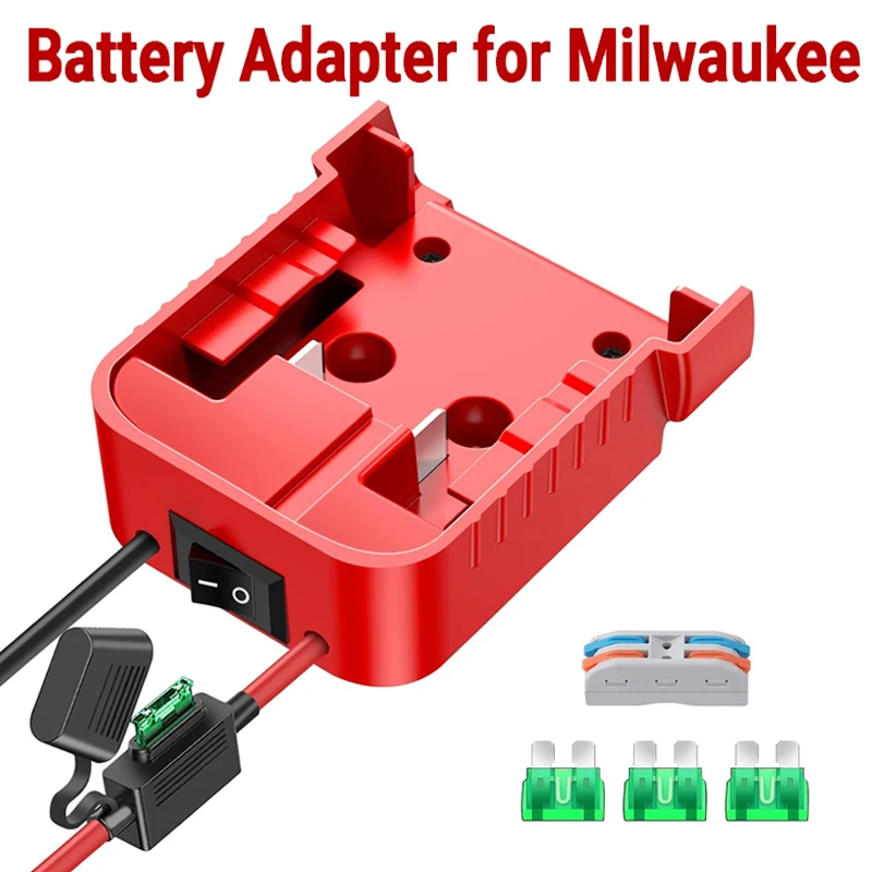 

Switch Fuse 12AWG For Milwaukee 18V DIY Battery Adapter Power Wheels Adapter Wire Source for Rc Car Toys Robotics
