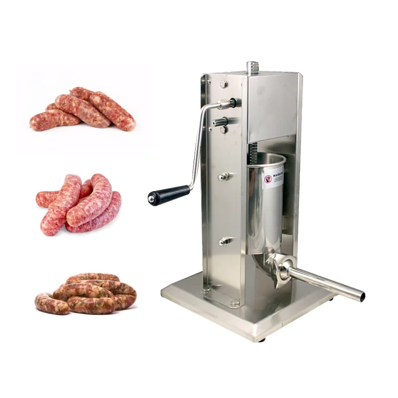 Manual Sausage Stuffer Maker 7L/15L Stainless Steel for Home Kitchen Restaurant Commercial Sausage Filler Filling Machine
