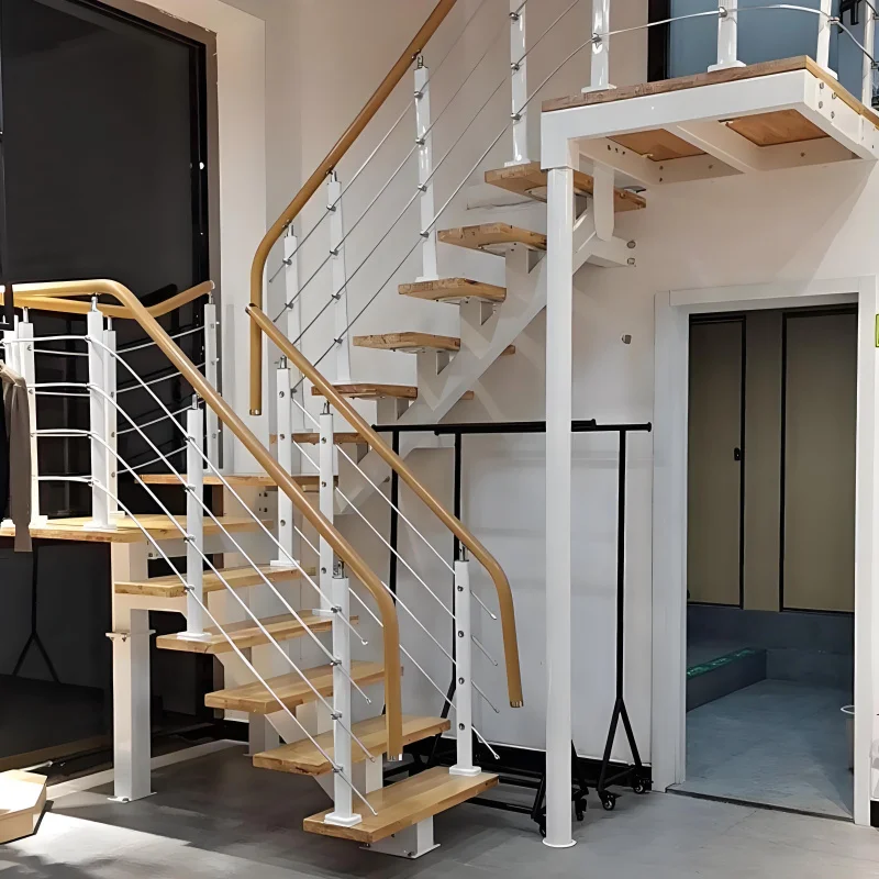 custom.Factories Directly Sell Indoor Modern Staircases and Rotating Staircases with a Metal Structure.