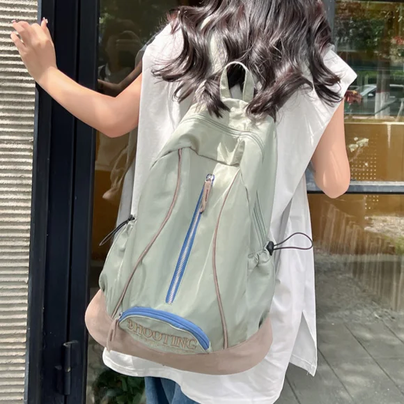 Fashion Backpack Large Capacity Nylon Schoolbag Korean Unisex Student Waterproof Bookbag 2023 Summer New Women Versatile Mochila