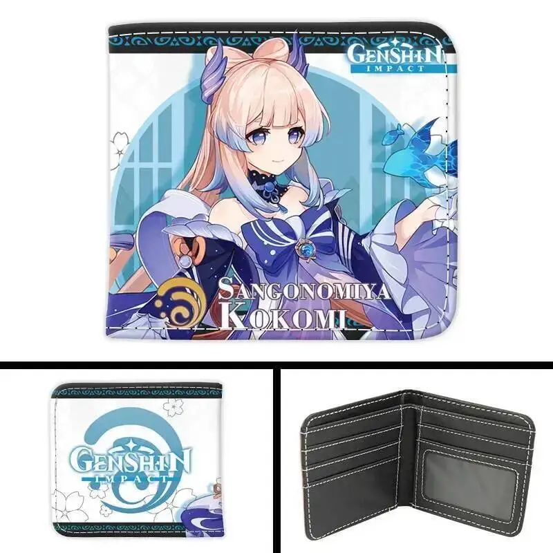 애니메이션 게임 GS 임팩트 코스프레 신노 베엘제불 푸리나 아라타키 바이주 발라디어 이토 등 만화 프린트 PU 짧은 지갑 선물