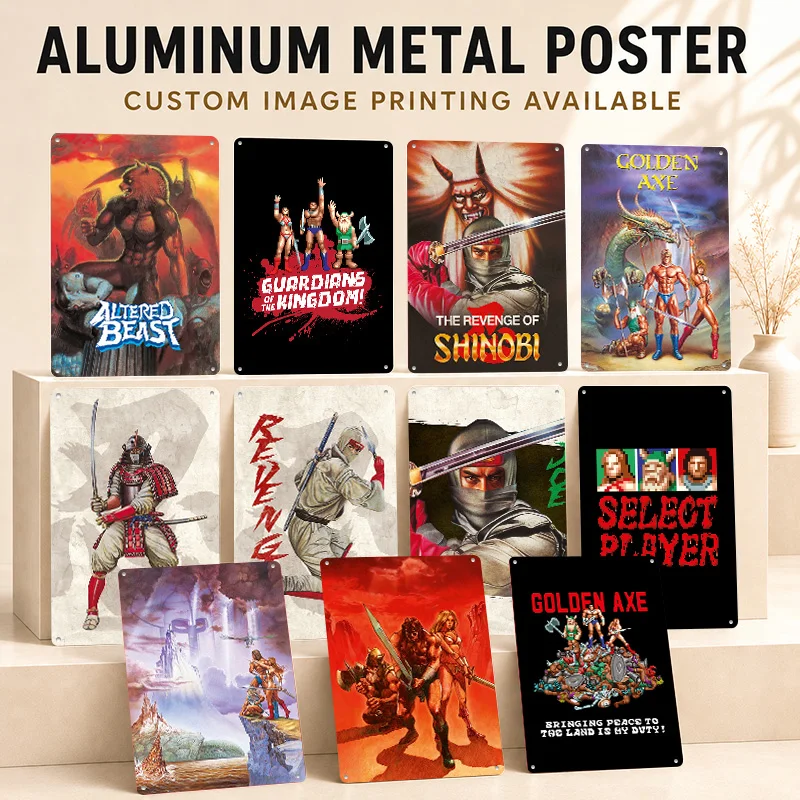 SEGA Collection Printed Posters Customized Metal Sign Retro Premium Atmospheric Fantasy Design Wall Art Ideal In Gaming Lounge