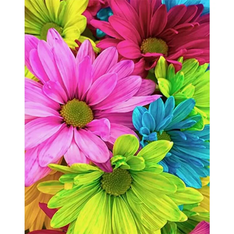 AB Diamond Diamond Painting A colorful bunch of flowers Embroidery Kit Wall Decoration Hanging Painting