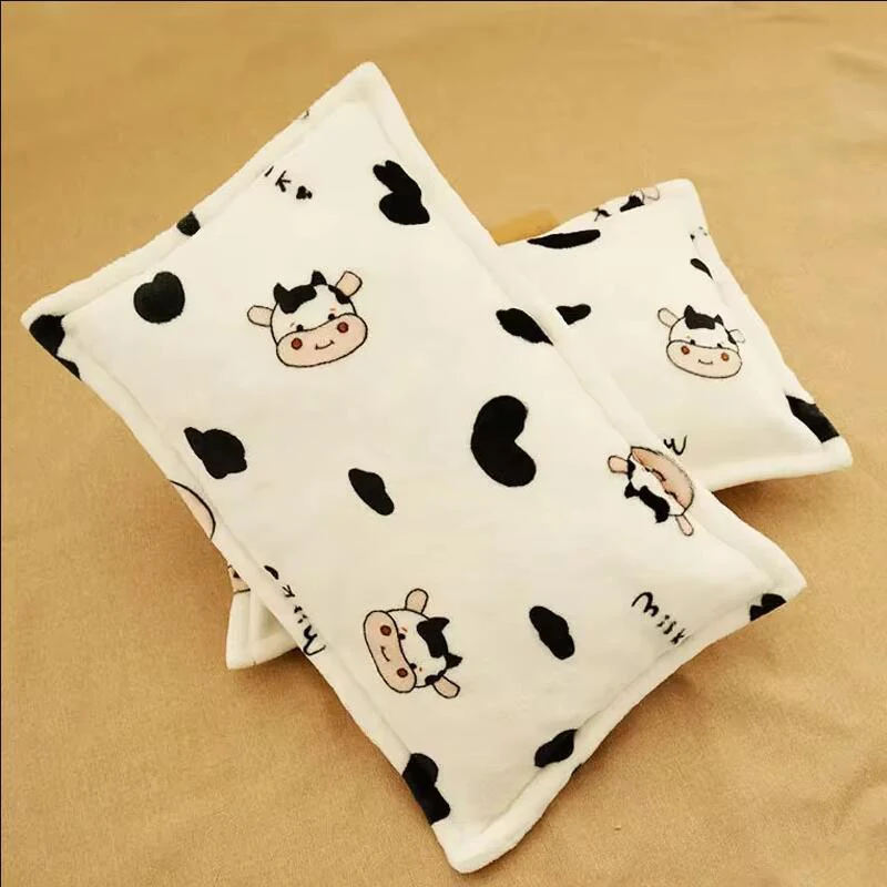 Zipper Style Kindergarten Student Pillowcase Cartoon Style Winter Coral Fleece Children Pillowcase Thicken Warm Baby Pillowcase