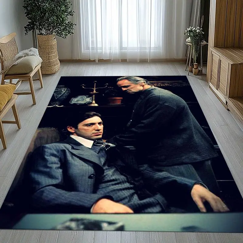 Vintage Movie The Godfather Vito Corleone Soft Non-Slip Area Rug for Living Room,Bedroom Playroom Carpet Mat for Sofa,Home Decor