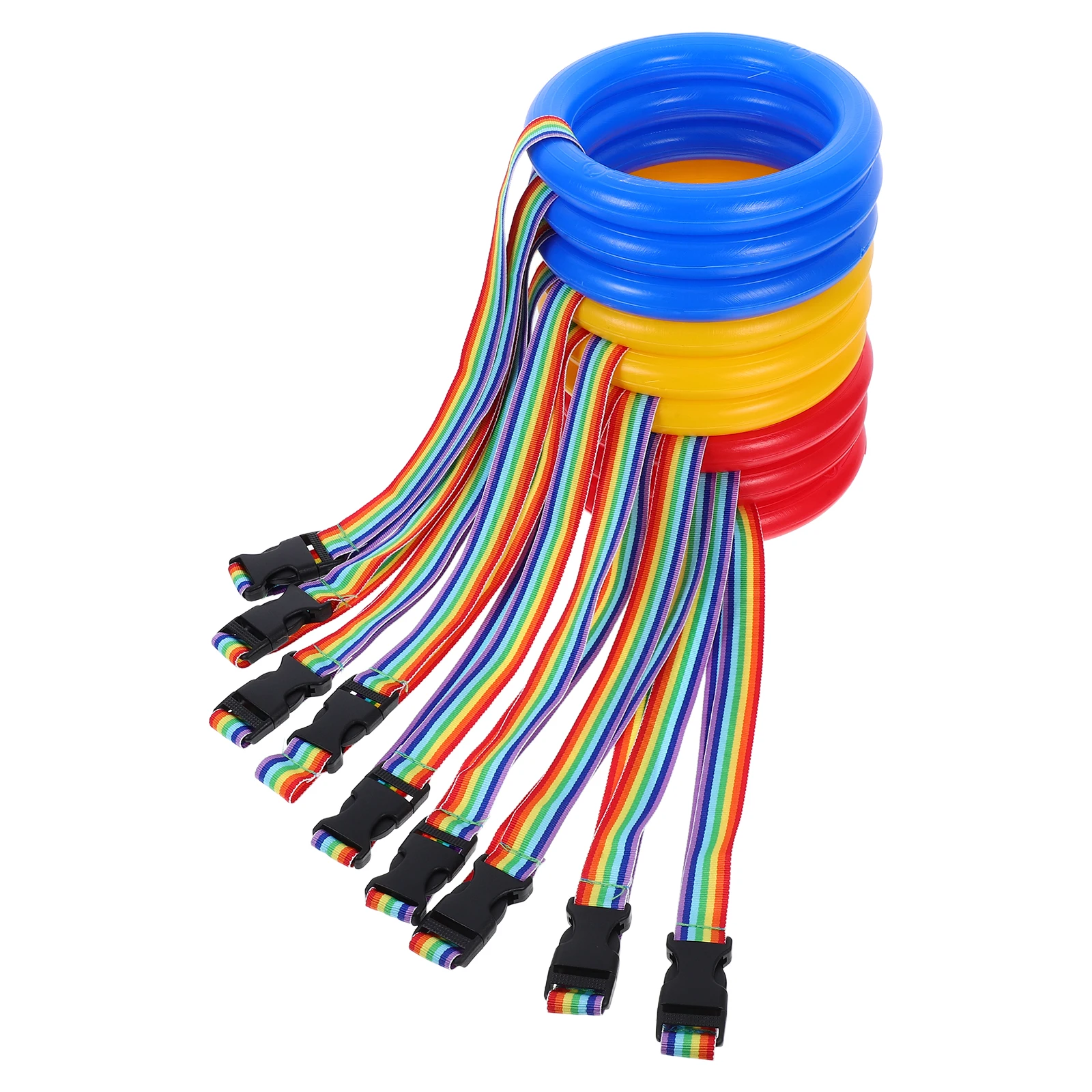 

9pcs Walking Rope Bright Colors Plastic Grip Preschool Daycare Toddler Leash Harness Portable Reusable Safety Anti Lost