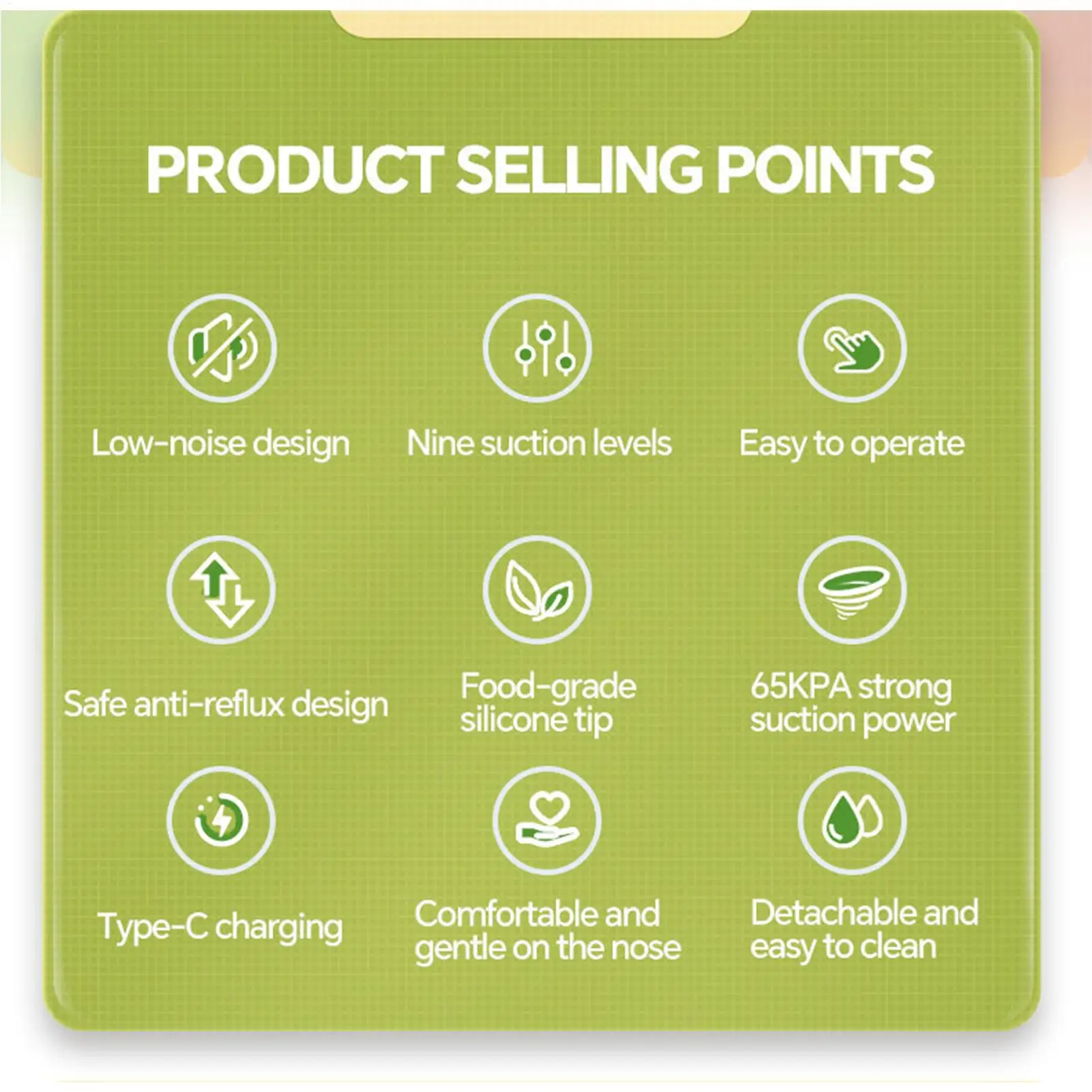 

Electric Nasal Aspirator Snot Removal Device With Double Size Replacement Head Adjustable Suction Baby Nose Cleaner For Cough