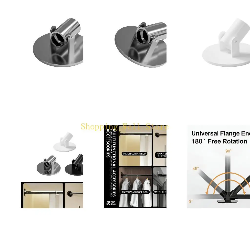 KX4B Pack of Simple Install Global Rod Possessors for Shower and Closet Strong