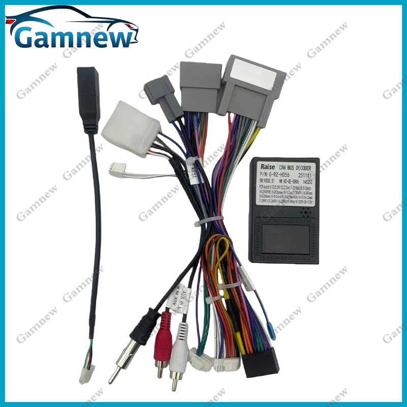 Car Radio Harness Accessories Wire Wiring Adapter Connecter Plug Canbus Android Universal Cable For Honda Civic CRV 2012-2015