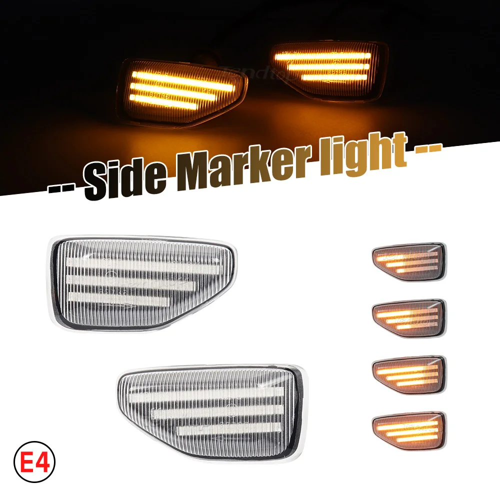 For Dacia Logan II Sandero II Duster Sequential Flashing LED Turn Signal Side Marker Light For Renault Sandero Stepway Duster