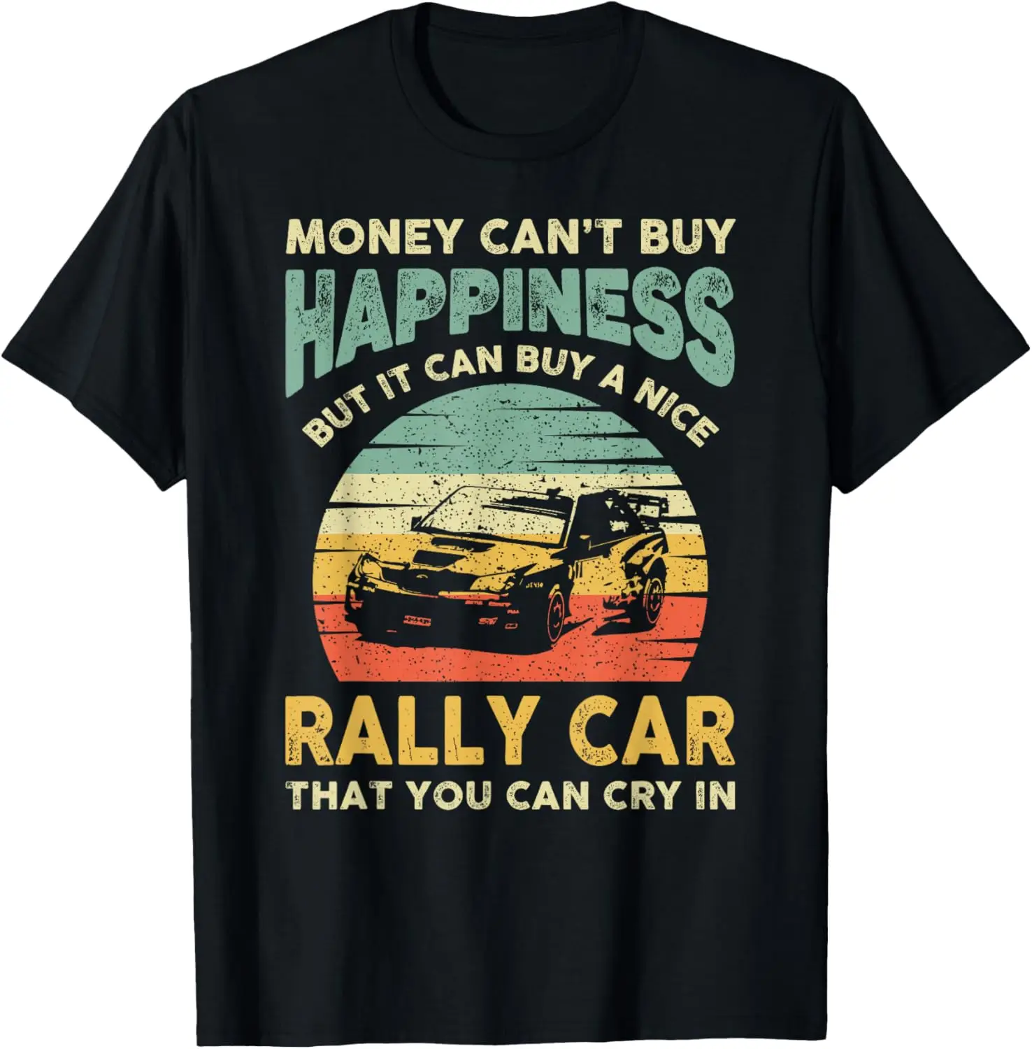 Funny Rally Car Joke Saying Retro Vintage Dirt Track Racing T-Shirt