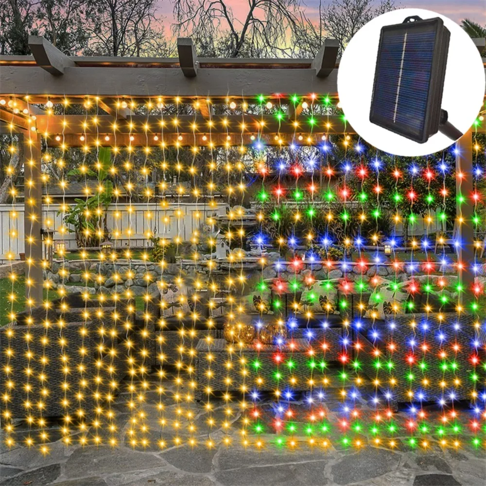 

8-режимные гирлянды на солнечной батарее, солнечные батареи для патио, крыльца, заднего двора, свадьбы, вечеринки, рождественского украшения для дома и сада