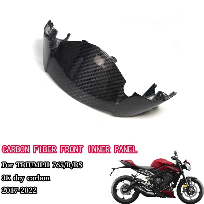 3K Dry Carbon Fiber Front Fairing Liner Suitable for Triumph 765RS 2020-2022