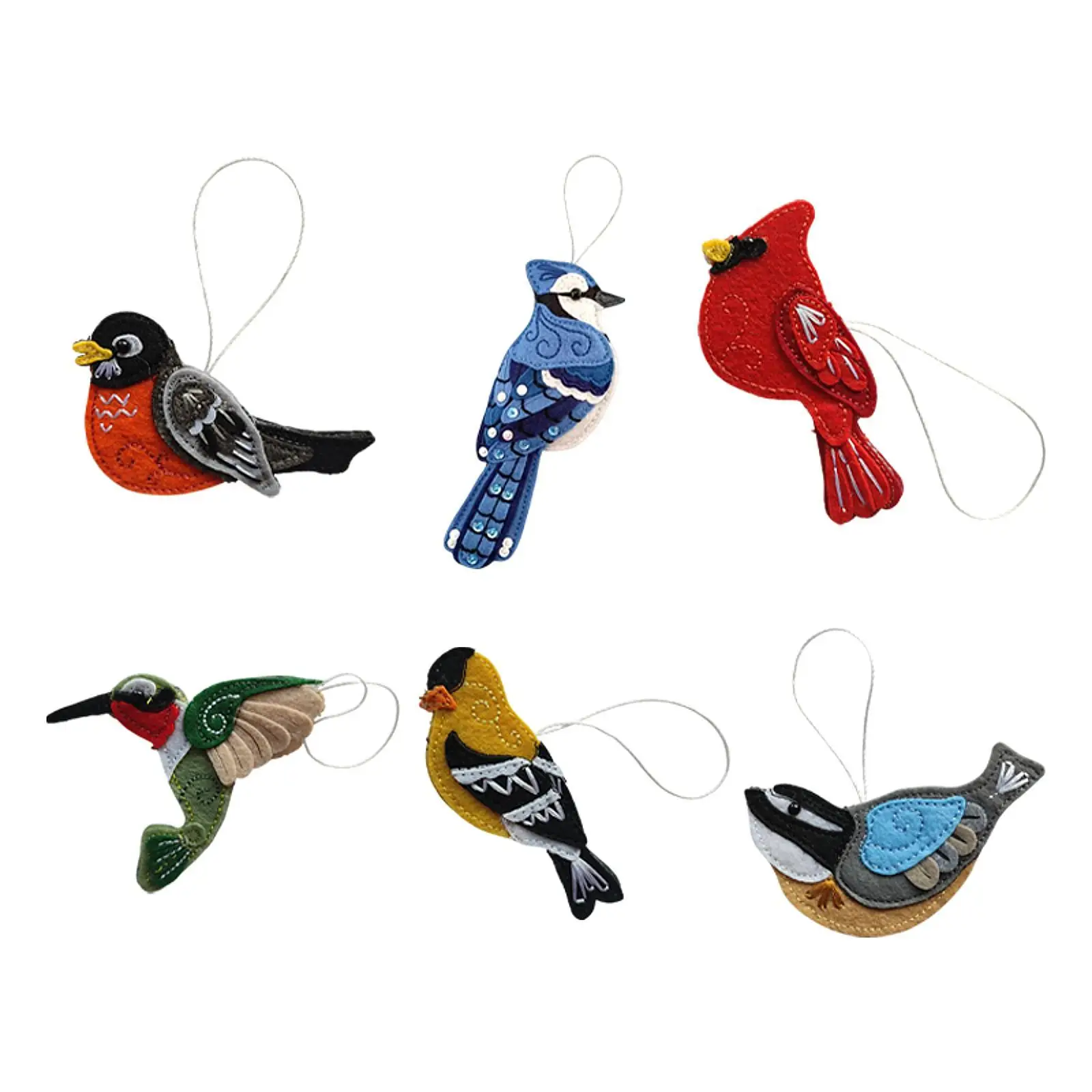 Felt Bird Ornament Xmas Ornament for Party Supply Wedding Christmas Tree