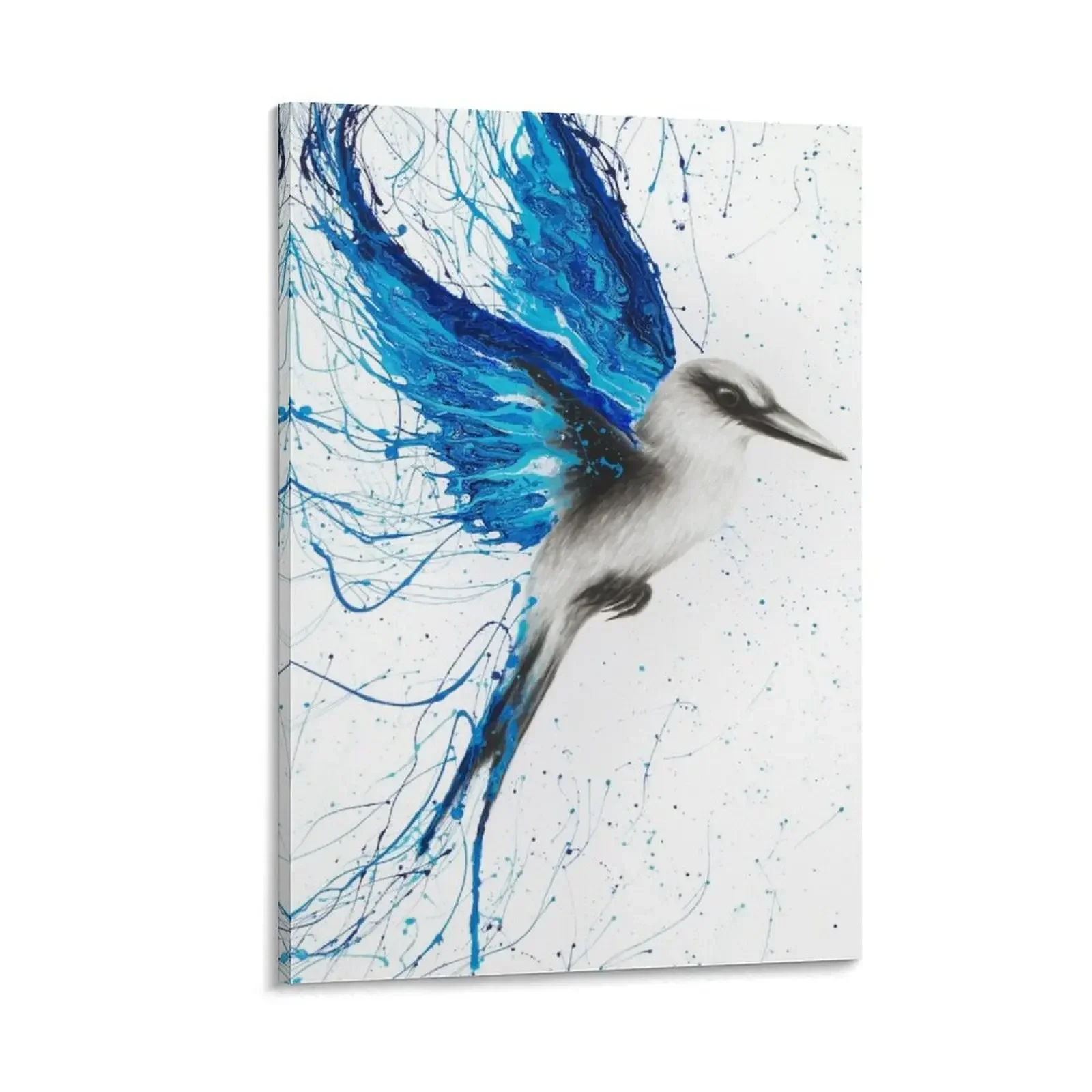 

True Blue Bird Canvas Painting bedroom decor decoration for the room aesthetic room